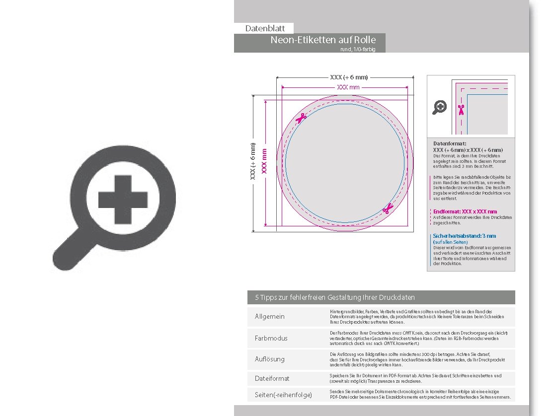 Product Bild hochwertige_neon-etiketten_auf_rolle_rund_(kreisrund_konturgeschnitten)